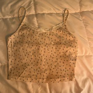 SHEIN floral cropped tank